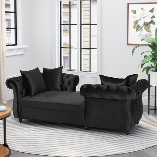 Rosdorf Park Baddow Velvet Chaise Lounge & Reviews Wayfair